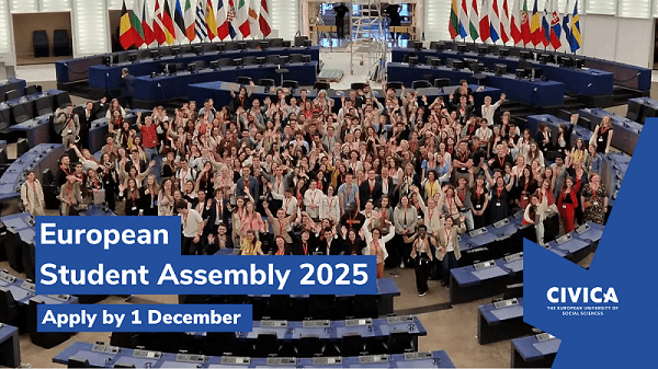 CIVICA logo | European Student Assembly 2025. Apply by 1 December